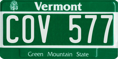 VT license plate COV577