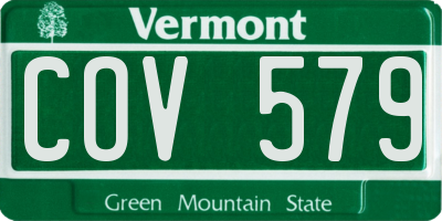 VT license plate COV579