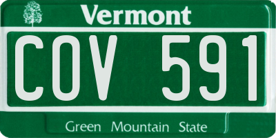 VT license plate COV591