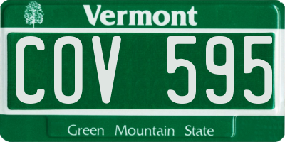 VT license plate COV595