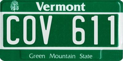 VT license plate COV611