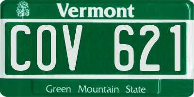VT license plate COV621
