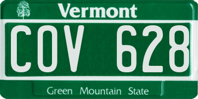 VT license plate COV628