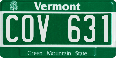 VT license plate COV631