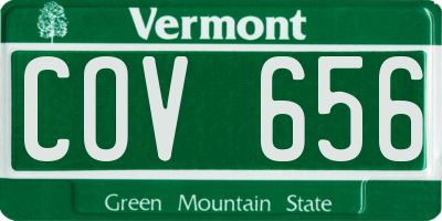 VT license plate COV656