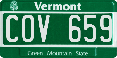 VT license plate COV659