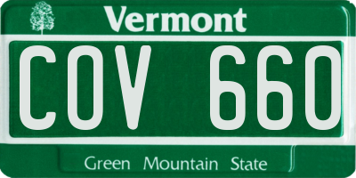 VT license plate COV660