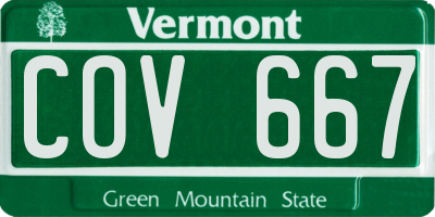 VT license plate COV667