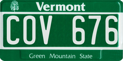 VT license plate COV676