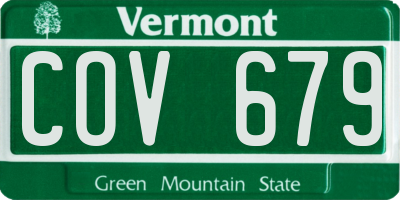 VT license plate COV679