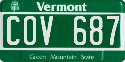 VT license plate COV687