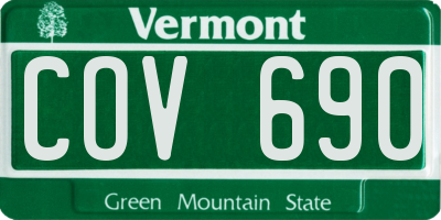 VT license plate COV690