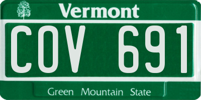 VT license plate COV691