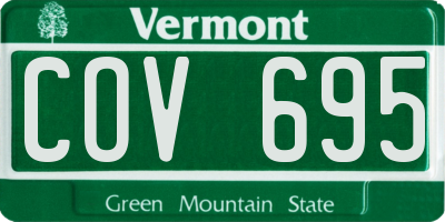 VT license plate COV695