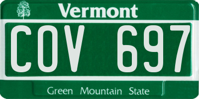 VT license plate COV697