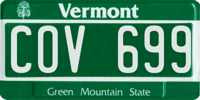 VT license plate COV699