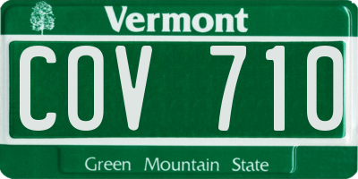 VT license plate COV710