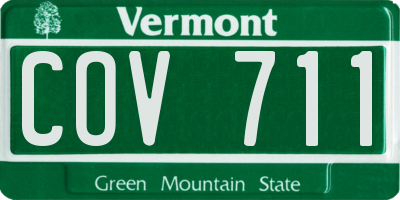 VT license plate COV711