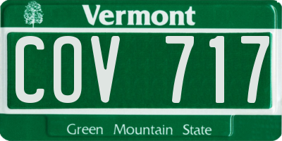 VT license plate COV717