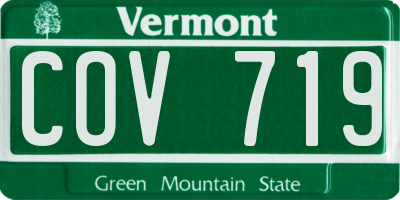 VT license plate COV719