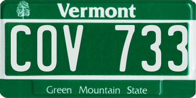VT license plate COV733