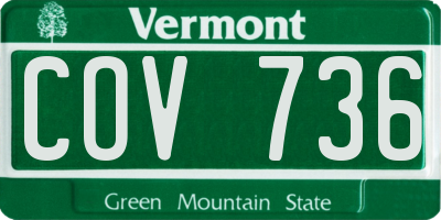 VT license plate COV736