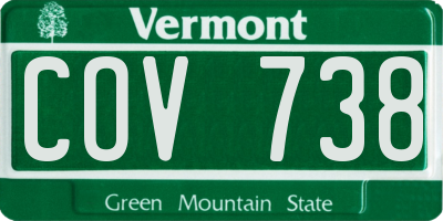 VT license plate COV738