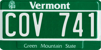 VT license plate COV741