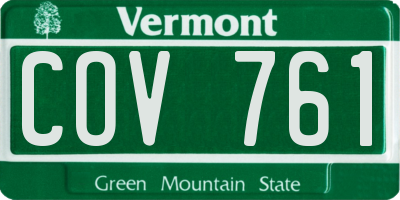 VT license plate COV761