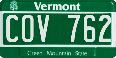VT license plate COV762