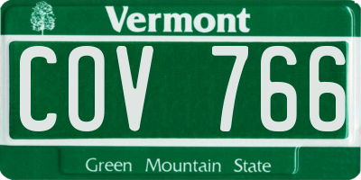 VT license plate COV766