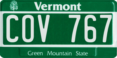 VT license plate COV767