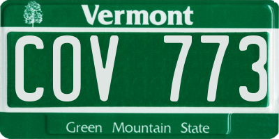 VT license plate COV773