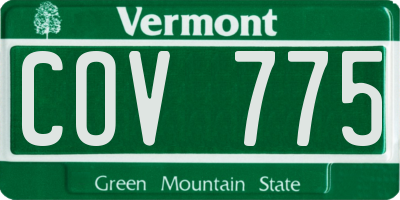 VT license plate COV775