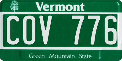 VT license plate COV776