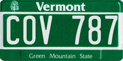 VT license plate COV787