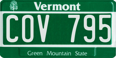 VT license plate COV795