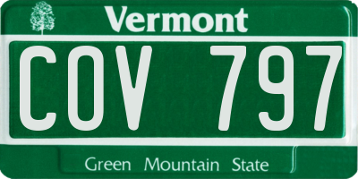 VT license plate COV797