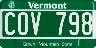 VT license plate COV798