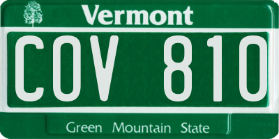 VT license plate COV810