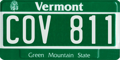 VT license plate COV811