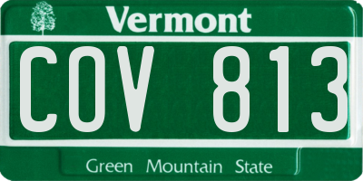 VT license plate COV813