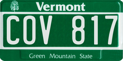 VT license plate COV817