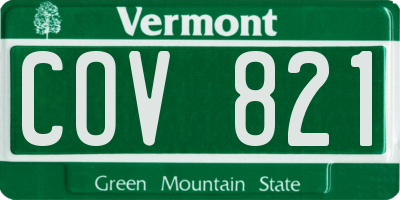 VT license plate COV821