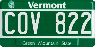 VT license plate COV822