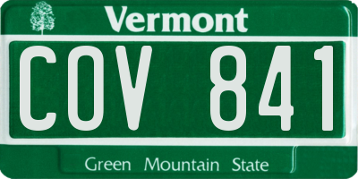 VT license plate COV841