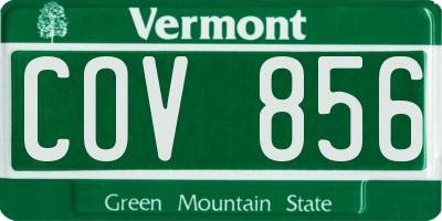 VT license plate COV856