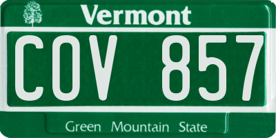 VT license plate COV857