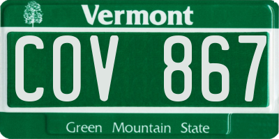 VT license plate COV867