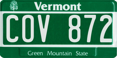 VT license plate COV872